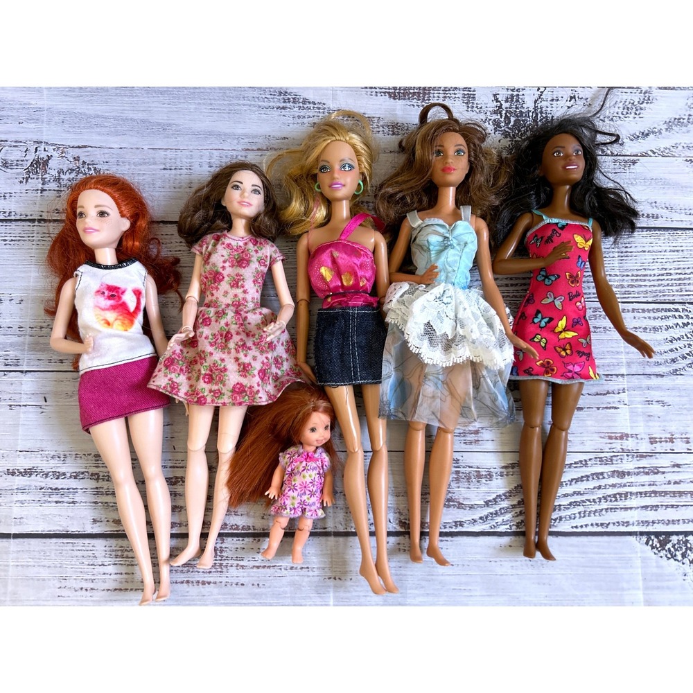 Barbie Kelly Character 6 Figure Set Made to Move Articulated Flexible Joints